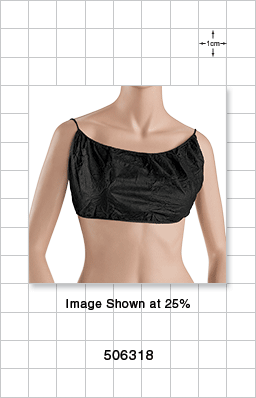 Bra Backless Black NonSterile NonWoven Polyester Disposable Canyon Rose™ Large/X-Large #537 (1/BG 10/PK) by Qosmedix, Inc.  ID 506318PK